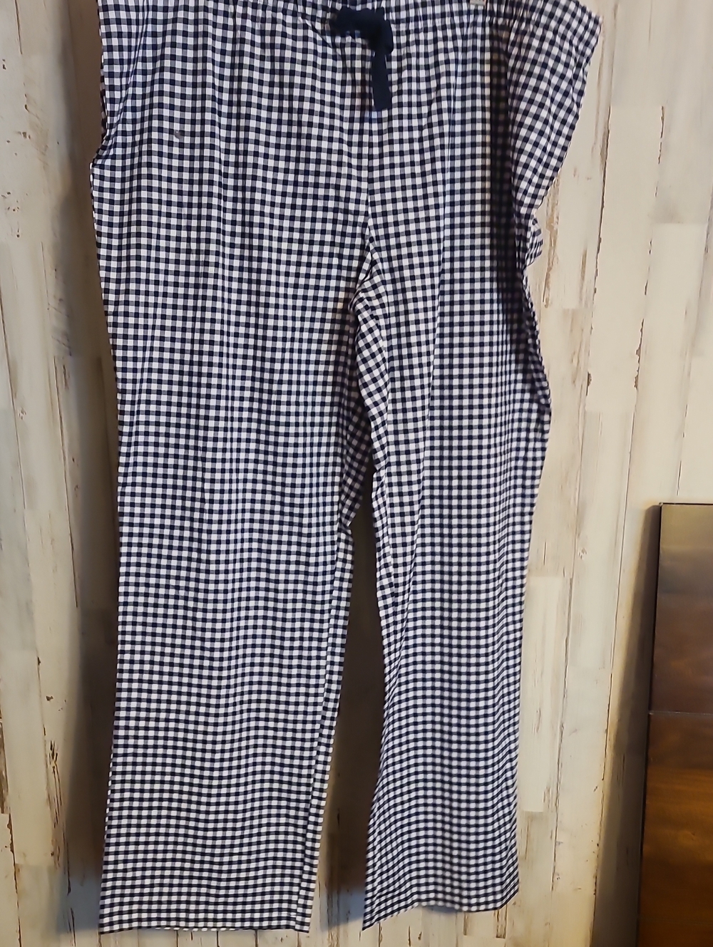 Amazon Essentials Black and White Gingham Pull-On Pants